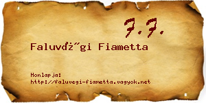 Faluvégi Fiametta névjegykártya